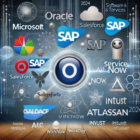 Explore the top 10 software and services companies in 2024, including Microsoft, Oracle, and Salesforce, leading advancements in cloud computing, CRM, ERP, and AI-powered software.